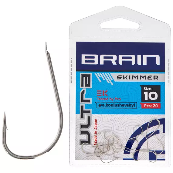 Гачок Brain Ultra Skimmer #10 (20шт/уп), Номер крючка, №: 10, фото 